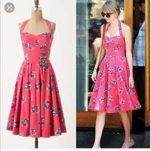 Flattering full skirt dress from Anthropologie